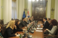 19 February 2015 European Integration Committee Chairman and members in meeting with the European Parliament Rapporteur on Serbia